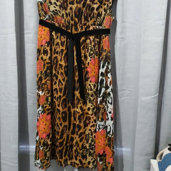 Charlie Brown Dress 14 leopard print floral - Picture 7 of 7